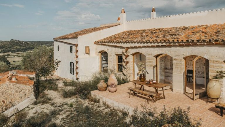 Menorca Farmhouse Becomes Vacation Home with Yellow Kitchen