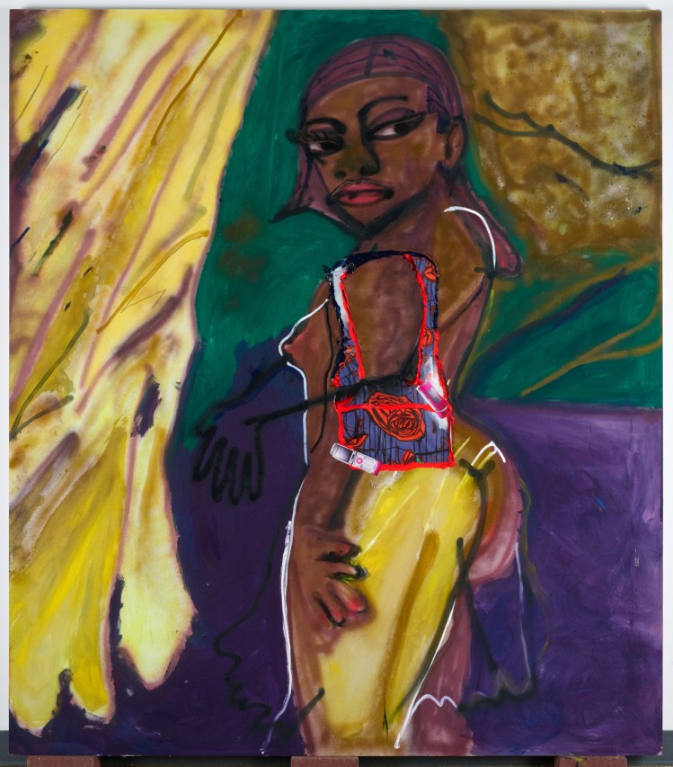 Jonathan Lyndon Chase, hang up vibrating purse, 2020.