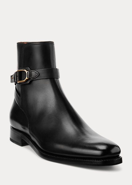 Image of Ralph Lauren - Welington Burnished Calfskin Boot product featured in fashion and lifestyle products section of designers corner of magzoid magazine